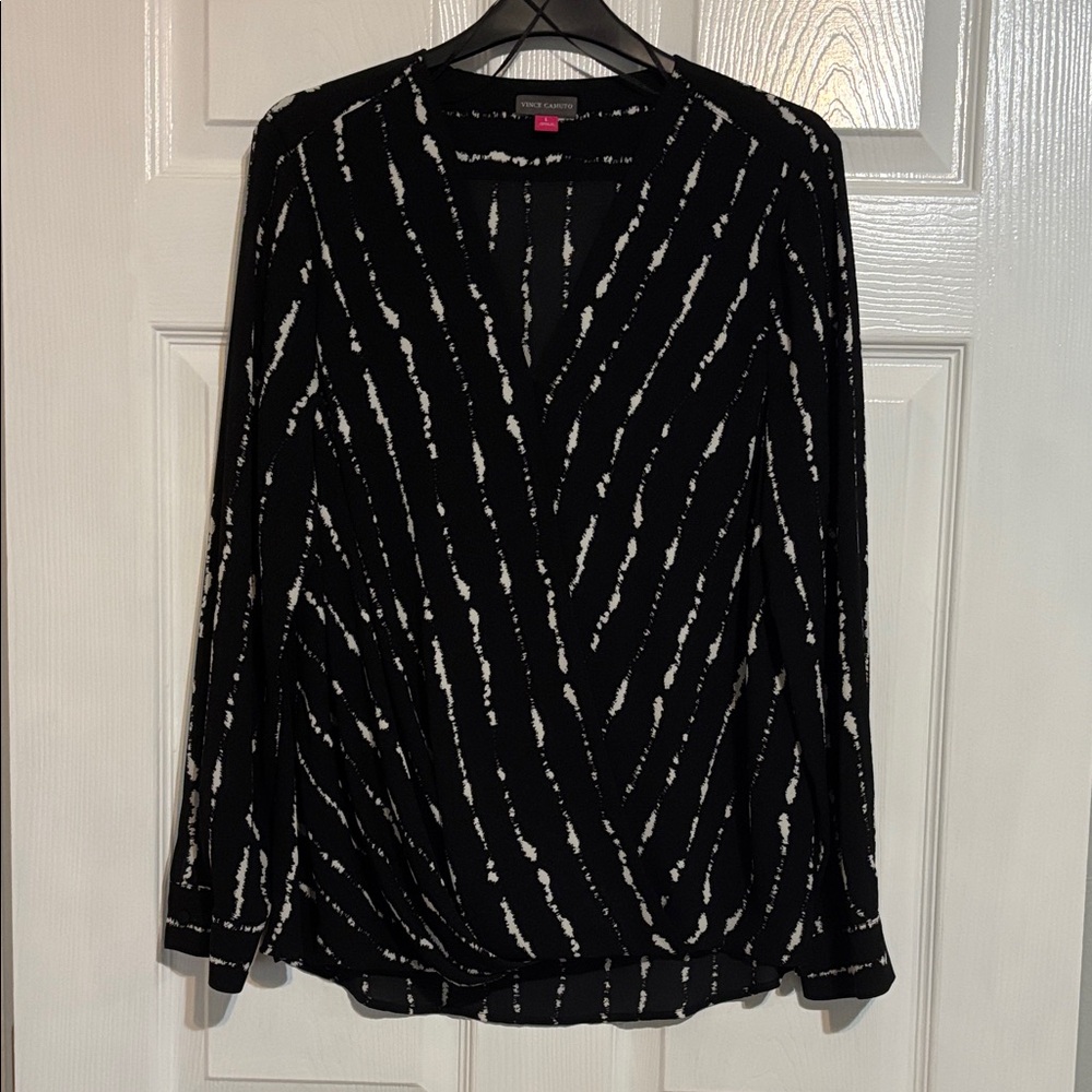 VC faux wrap blouse